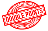 Double Points rubber stamp